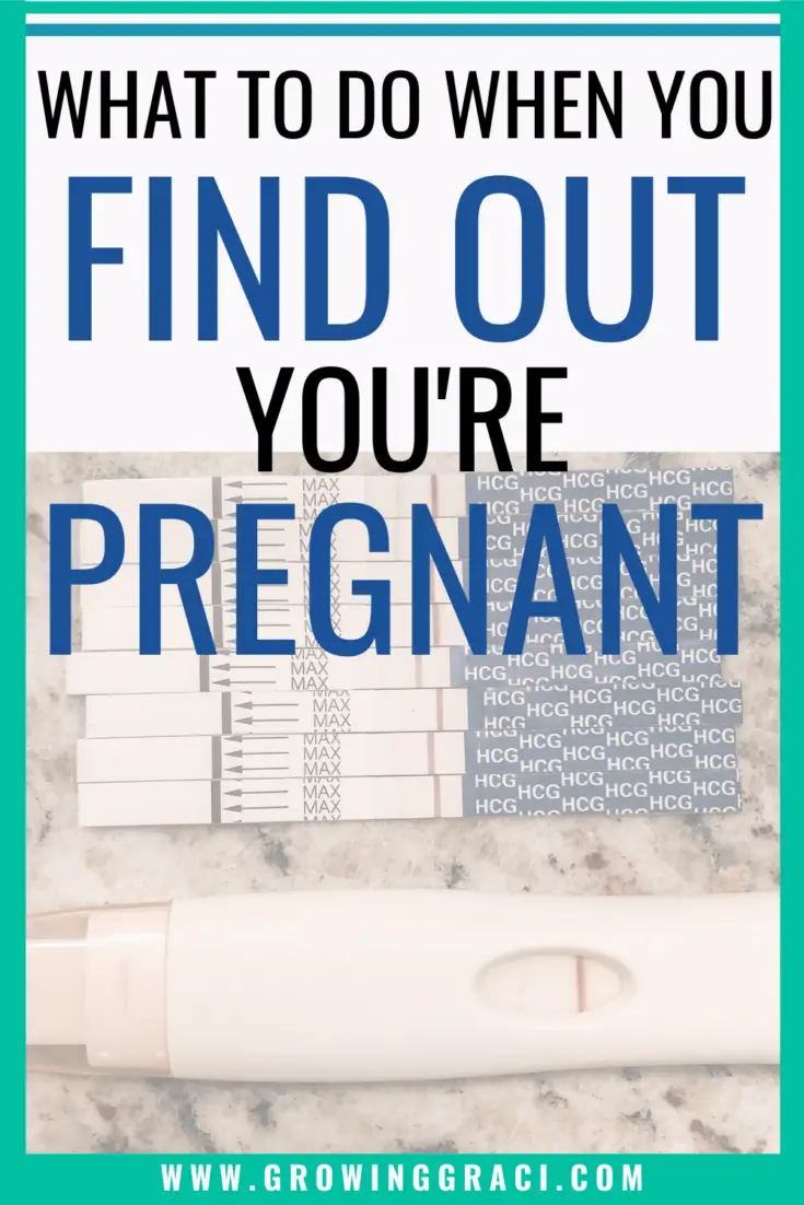 You're gotten a positive test and you're officially pregnant. Now what?! Here are five things to do when you find out you're pregnant.